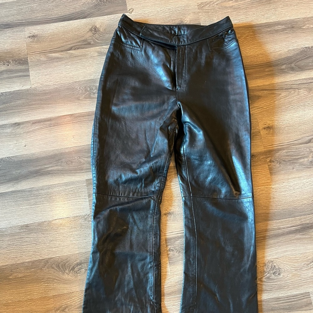 Black Leather Pants Vintage By John Carlisle